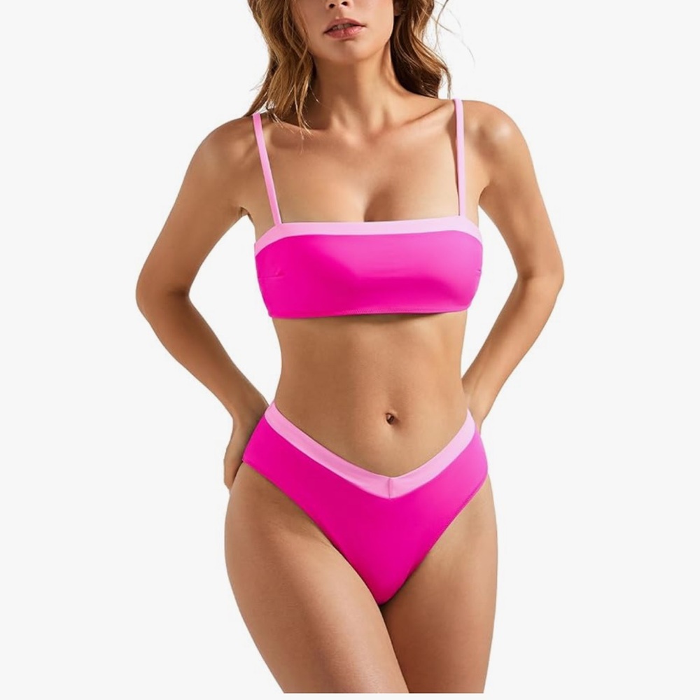 New Hot Pink Bikini Set Medium